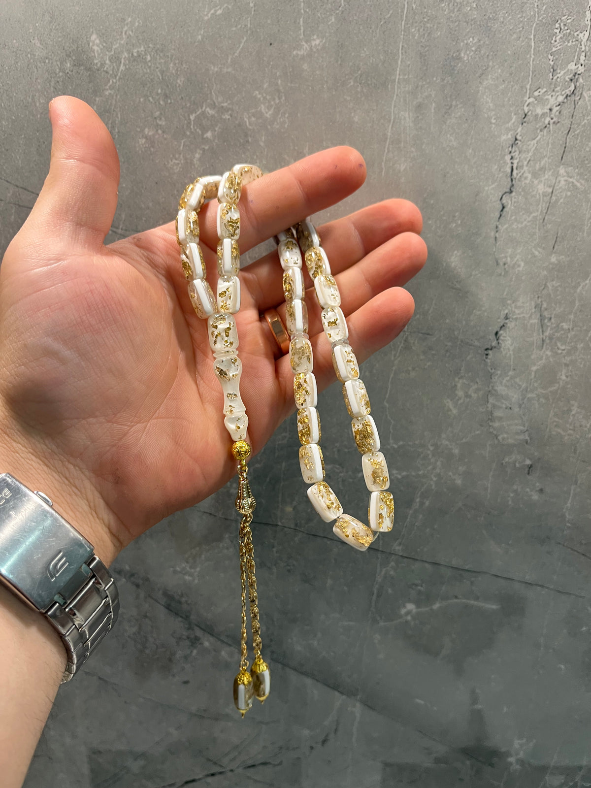 Golden Rosary Tespih (Beyaz)