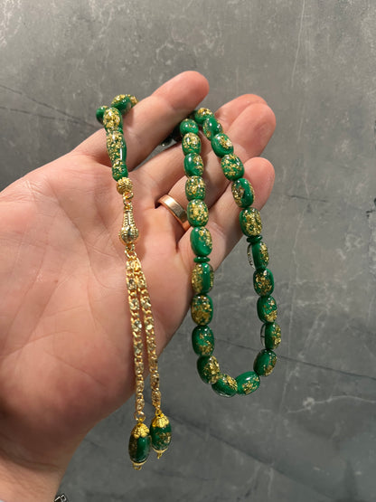 Golden Rosary Tespih (Yeşil)